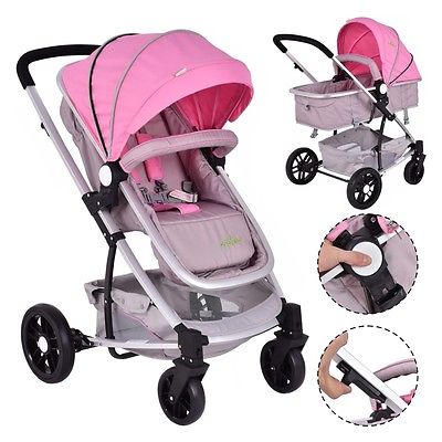 Buy Best 2 In1 Foldable Baby Stroller Kids Travel Newborn Infant Buggy Pushchair Pink