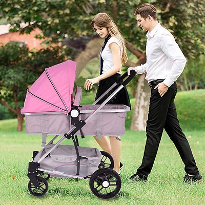 Buy Best 2 In1 Foldable Baby Stroller Kids Travel Newborn Infant Buggy Pushchair Pink