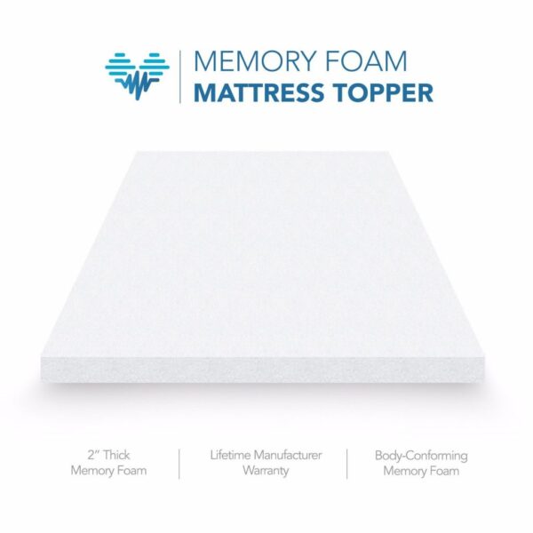 Online Sale: 2" Memory Foam Mattress Topper & Bed Pad by PharMeDoc - All Sizes Available