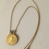 Online Sale: 22k 1/4 oz. Standing Liberty gold coin w/ Aquamarine gem, Necklace: jewelry
