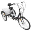 Buy Best 24" Adult 3 Wheel Bicycle Bike Tricycle 6 Speed Basket Cruiser Beach Trike