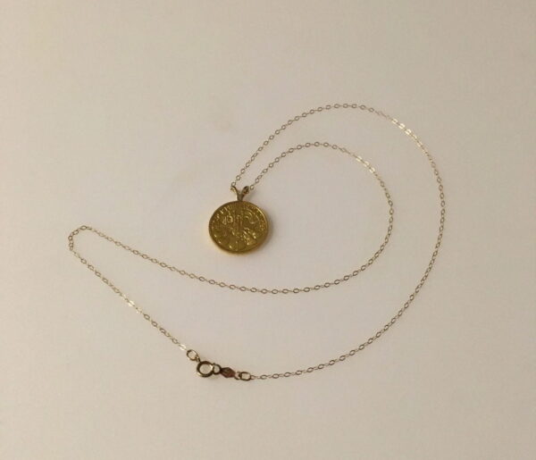 Online Sale: 24k 1/10 oz. Aus. Philharmonic gold coin jewelry: Necklace w/ 16" 14k curb chain