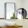 Online Sale: 24"x16" Bathroom Mirrored Medicine Cabinet Storage 3 Shelves Stainless Steel