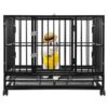 Online Sale: 42" Black Commercial Quality Heavy Duty Pet Dog Cage Crate Kennel w/Wheels