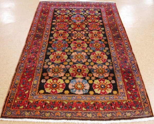 Buy Best 5 x 8 Antique PERSIAN KURDISH Tribal Hand Knotted Wool NAVY RED Oriental Rug
