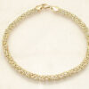 Online Sale: All Shiny Byzantine Bracelet with Lobster Clasp Lock Real 14K Yellow Gold  QVC