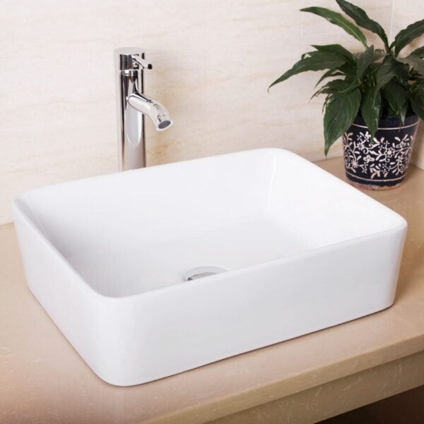 Online Sale: Bathroom Porcelain Ceramic Vessel Sink Basin Bowl Faucet Popup Drain Combo White