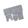 Online Sale: Bathroom Rug Mat 5-Piece Set Memory Foam Extra Soft Non-Slip Back (Grey) Grey