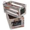 Buy Best Distressed Torched Wood Finish Nesting Boxes / Rustic Storage Crates with Labels