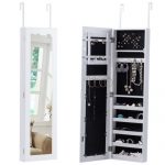 Online Sale: Door Mounted Mirrored Jewelry Cabinet Armoire Storage Organizer Christmas Gift