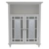 Online Sale: Elegant Home Windsor Bathroom Double Door Floor Cabinet, White