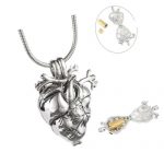 Buy Best Eternally Loved Anatomical Heart Necklace Cremation Organ Pendant Urn for Mem...
