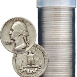 Buy Best FULL DATES Roll Of 40 $10 Face Value 90% Silver Washington Quarters