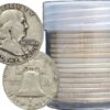 Online Sale: FULL DATES Roll of 20 $10 Face Value 90% Silver Franklin Half Dollars