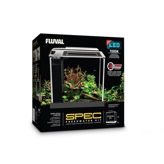 Buy Best Fluval Spec III Aquarium 2.6 gallon  black  Desktop Glass Aquarium