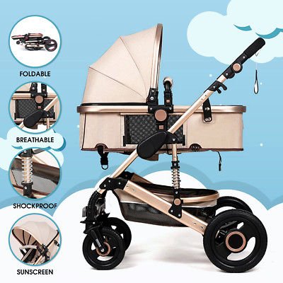Buy Best Foldable Pram Pushchair Newborn Baby Stroller Buggy Carriage Infant Travel Car