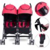 Online Sale: Foldable Twin Baby Double Stroller Kids Jogger Travel Infant Pushchair Red
