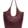 Online Sale: Frye Black Cherry Campus Rivet Leather Large Shoulder Bag NWT $398