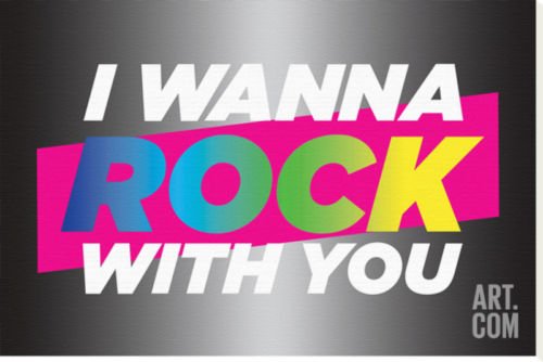Online Sale: I wanna Rock With You Stretched Canvas Print by ink., Deborah Kass and pulp