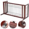 Buy Best Indoor Home Safety Wood Baby Barrier Free Standing Extra Wide Pet Fence Gate Dog