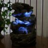 Buy Best Indoor Water Fountain Tabletop Waterfall LED Light Zen Decor Table Small Rock
