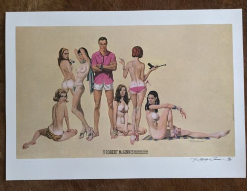 Buy Best James Bond artist Robert McGinnis signed art print 40/500 with sketch
