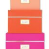 Online Sale: KATE SPADE NEON SET OF 3 NESTING BOXES