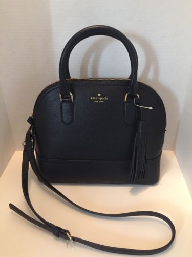 Buy Cheap Kate Spade Mccall Street Carli Tassel Satchel Crossbody Bag Leather Black $359 | Best Buy