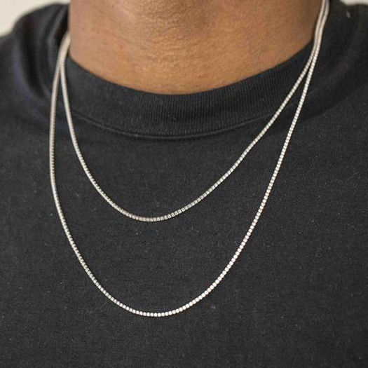 Buy Best Men's Mini Micro 2mm Lab Simulated Diamond Tennis Chain Necklace