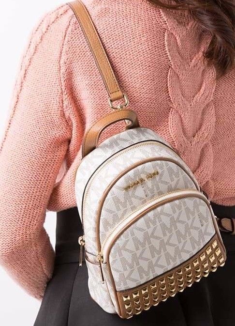 mk mini backpack pink