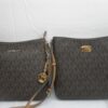 Online Sale: NWT Michael Kors Brown PVC Travel Messenger Crossbody Shoulder Bag MK Medallion