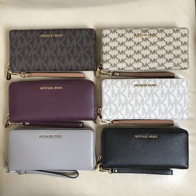 Buy Best NWT Michael Kors Travel Continental Leather PVC Wallet Various Color
