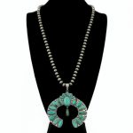 Online Sale: *NWT* Natural Turquoise Squash Pendant Western Pearl Necklace 7314340049