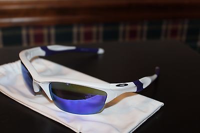 Buy Best Oakley Half Jacket 2.0 OO9144-08 Pearl White/Violet Iridium Sports Sunglasses