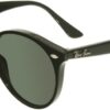 Online Sale: Ray-Ban Women's RB2180 RB2180-601/71-49 Black Round Sunglasses