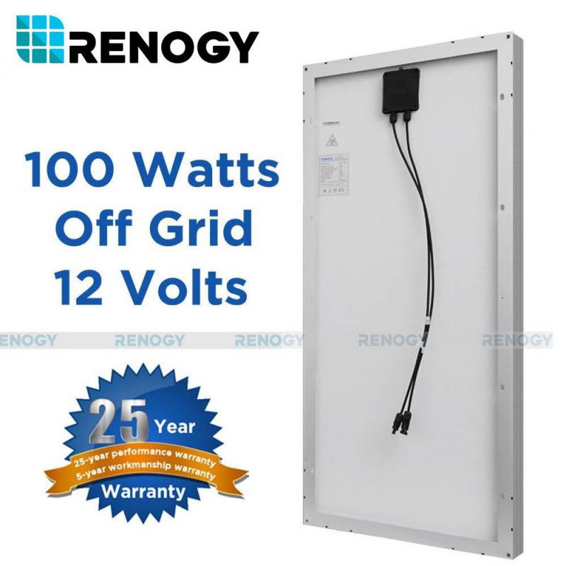 Buy Best Renogy Best Seller 100 Watt Solar Panel 12 Volt Monocrystalline W/ MC4 Connector