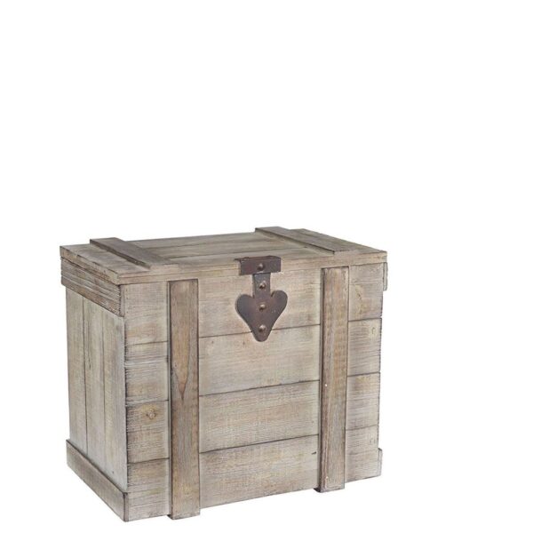 Buy Best Storage Trunk Chest Coffee End Table Medium White Washed Rustic Decorative Wood