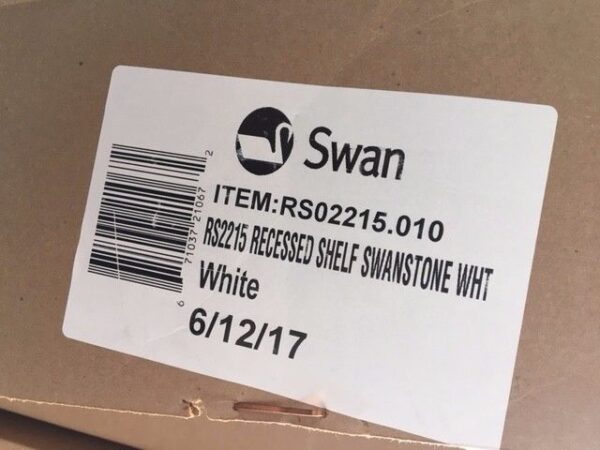Online Sale: Swan Swanstone RS-2215-010 Recessed Shelf White