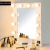 Online Sale: White Vanity Lighted Hollywood Makeup Mirror Stage Beauty Mirror +Lighted Dimmer