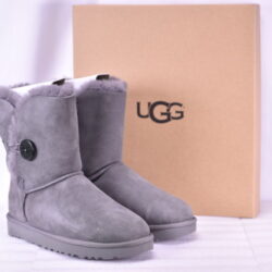 Online Sale: Women's Ugg  1016226W/GREY Bailey Button II Boots Grey  7