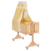 Buy Best Wood Baby Cradle Rocking Crib Bassinet Bed Sleeper Born Portable Nursery Yellow