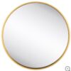 Online Sale: XXL  Round Gold Metal Wall Mirror  Huge Piece Modern Glam Home Decor