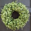 Online Sale: Year Round Faux Boxwood & Eucalyptus Wreath;All Season Greenery Front Door Decor