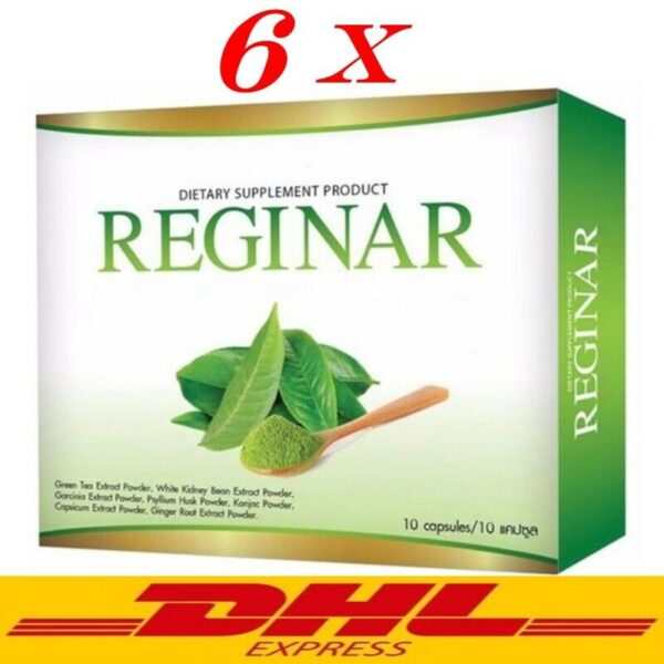 Online Sale: 6 x 10 caps. Reginar Dietary Supplement Weight Management Belly Reduction DHL