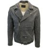 Online Sale: All Saints Men's Black Arashi Biker Leather Jacket (Retail $585) Medium