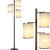 Online Sale: Asian Lantern Shade Tree LED Floor Lamp Tall Free Standing Pole With 3 LED Light