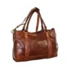 Online Sale: Nino Bossi Women's   Amber Leather Satchel Cognac Size OSFA