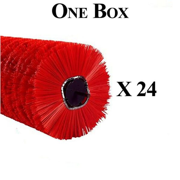 Online Sale: One Box (24-Pieces) of 10x32 Poly & Wafer Brooms - Great For Road Construction