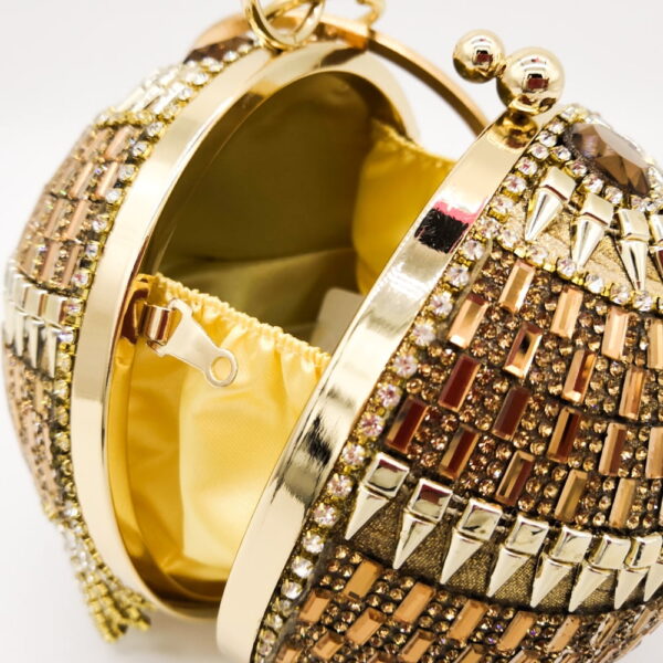 Online Sale: Elegant Tassels Women Round Bag Ball Purses Crysal Evening Clutch Bags Wedding Party Diamond Wristlets Handbags