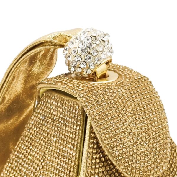 Boutique De FGG Dazzling Fashion Pyramid Crystal Clutch Evening Bags For Women 2020 Designer Evening Wedding Wristlets Handbags